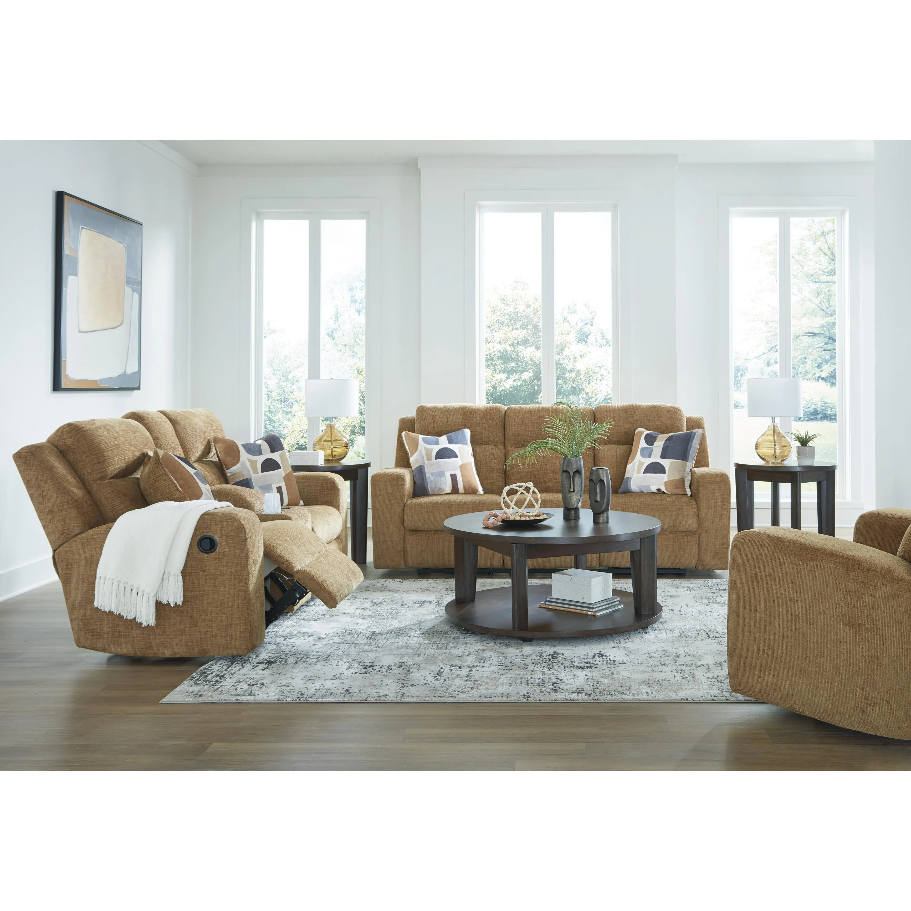 Signature Design by Ashley Kanlow Reclining Fabric Loveseat with Console 3860594C