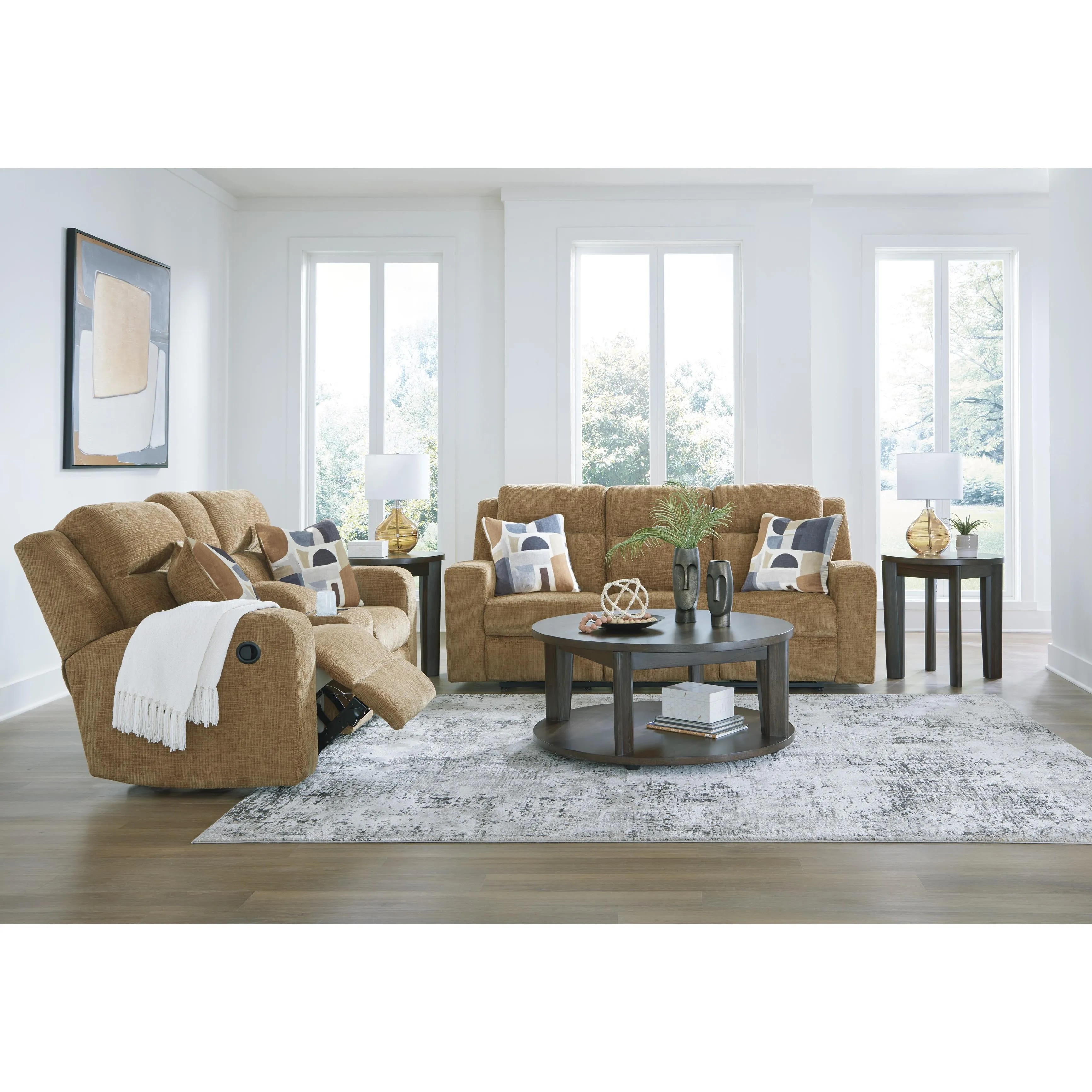 Signature Design by Ashley Kanlow Reclining Fabric Loveseat with Console 3860594C