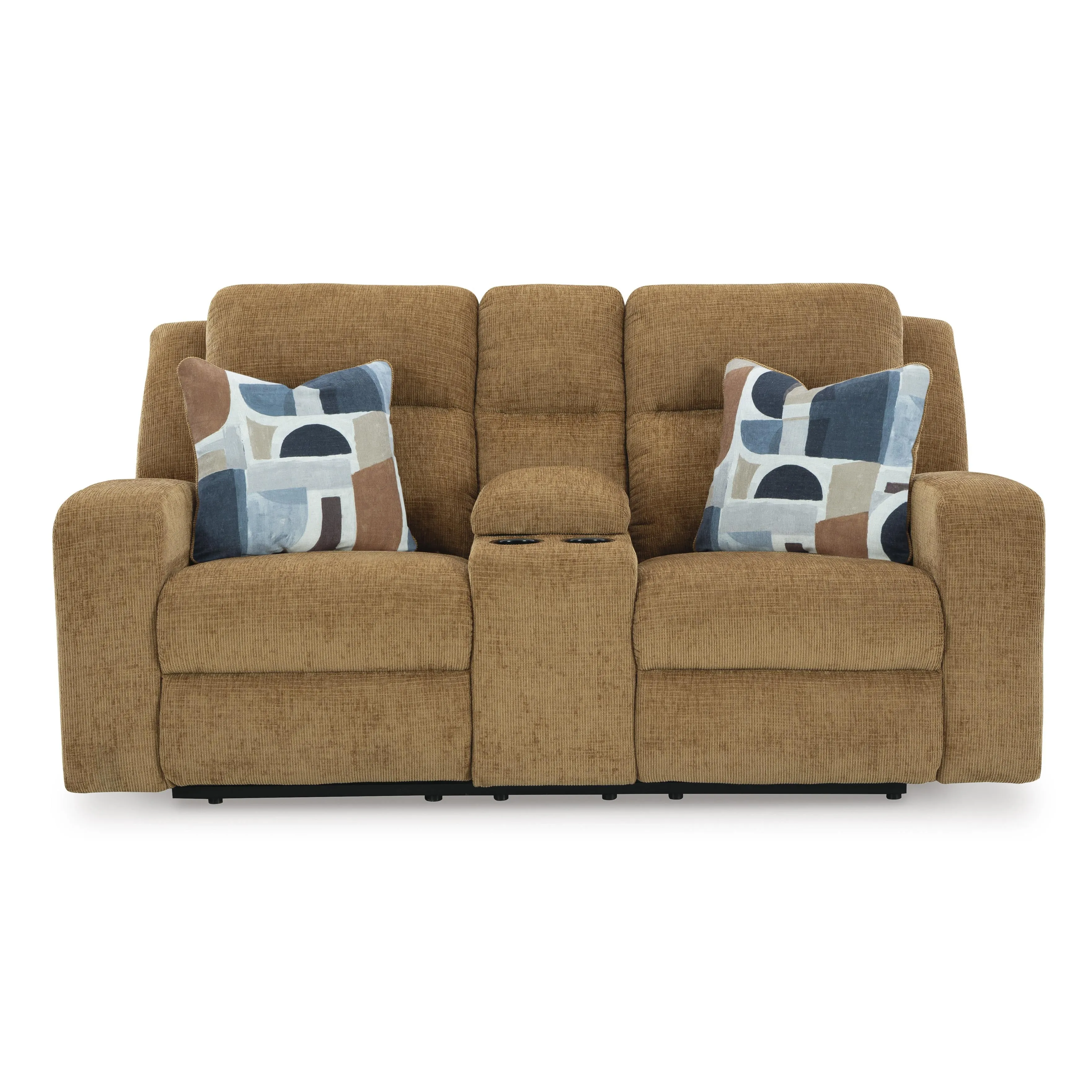 Signature Design by Ashley Kanlow Reclining Fabric Loveseat with Console 3860594C