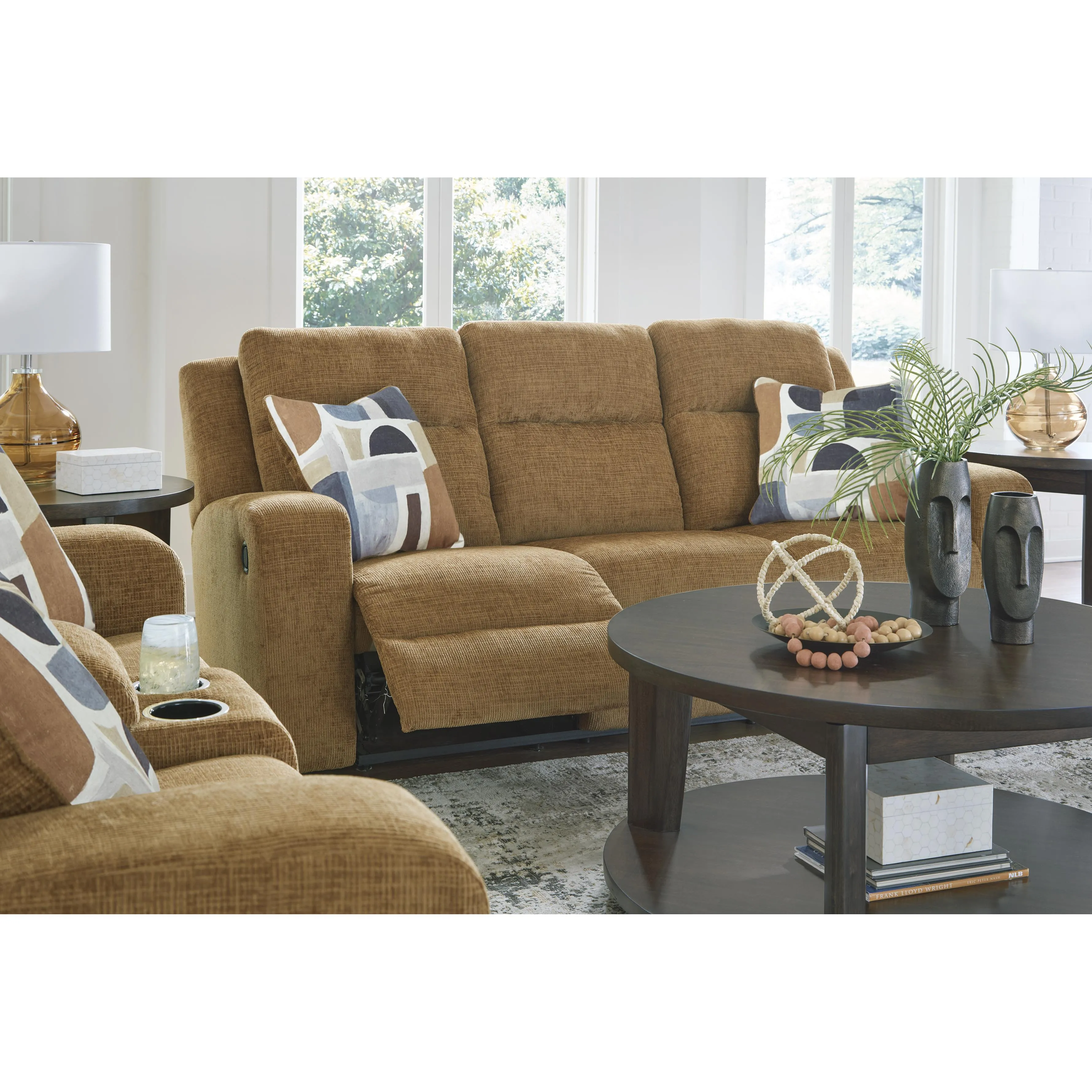 Signature Design by Ashley Kanlow Reclining Fabric Loveseat with Console 3860594C