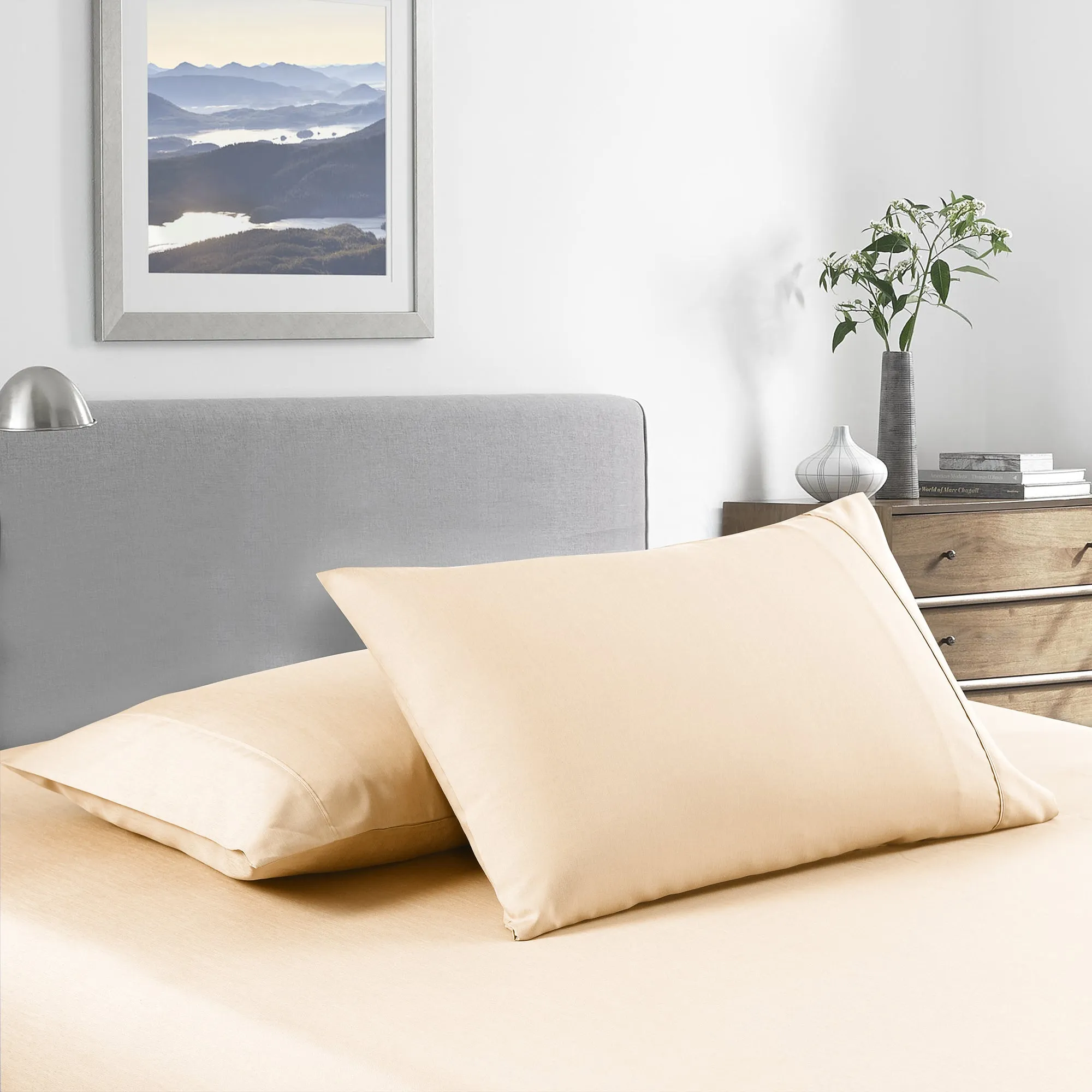 Single Casa Decor Bamboo Cooling 2000TC Sheet Set Oatmeal