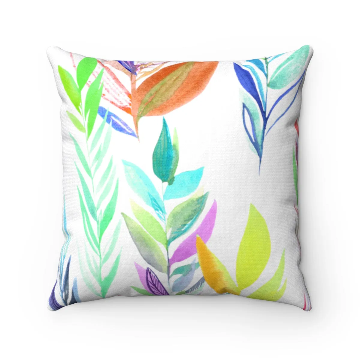 Spun Polyester Square Pillow Colorful Branches