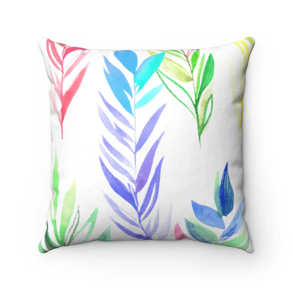 Spun Polyester Square Pillow Colorful Branches