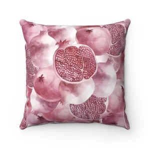 Spun Polyester Square Pillow Garnet