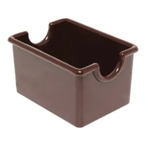 Thunder Group PLSP032CH 3-1/2" x 2-1/2" x 2" Acrylonitrile Sugar Packet Holder Brown Pack of 12