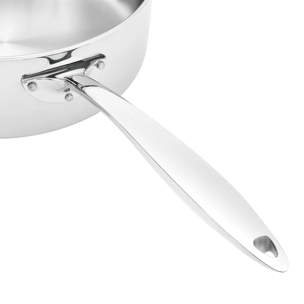 Tri-Ply Sauce Pan with Helper Handle