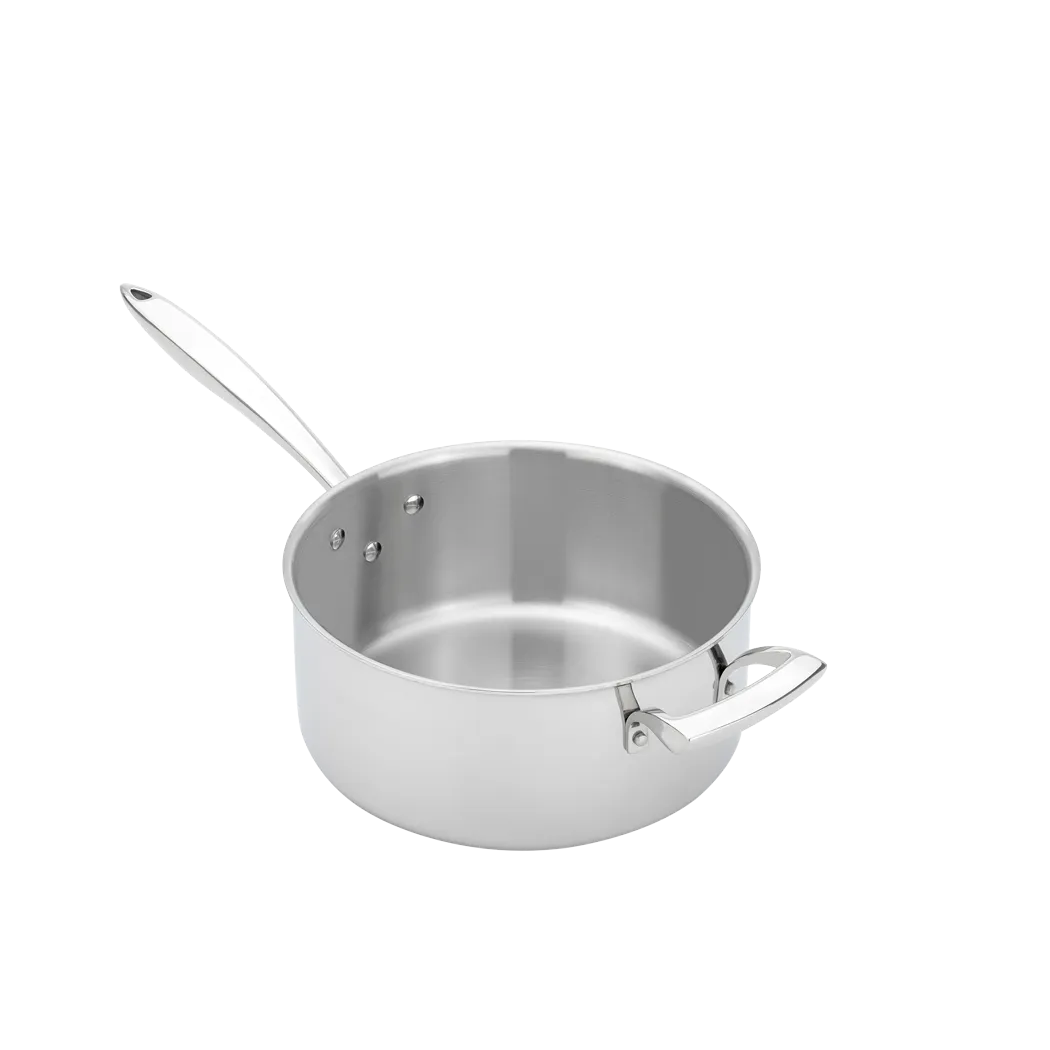 Tri-Ply Sauce Pan with Helper Handle