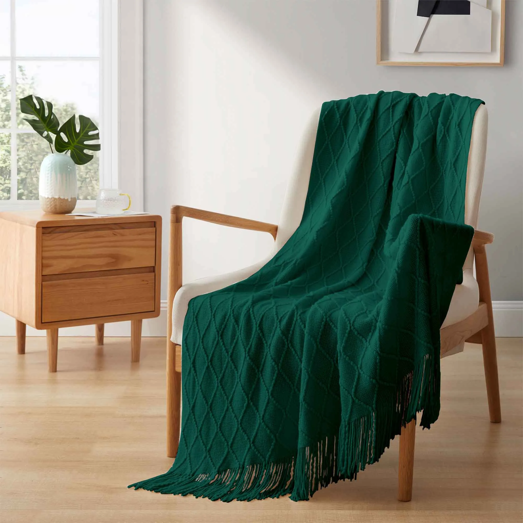 Ultra Soft Knitted Throw Blanket 50″ x 60″