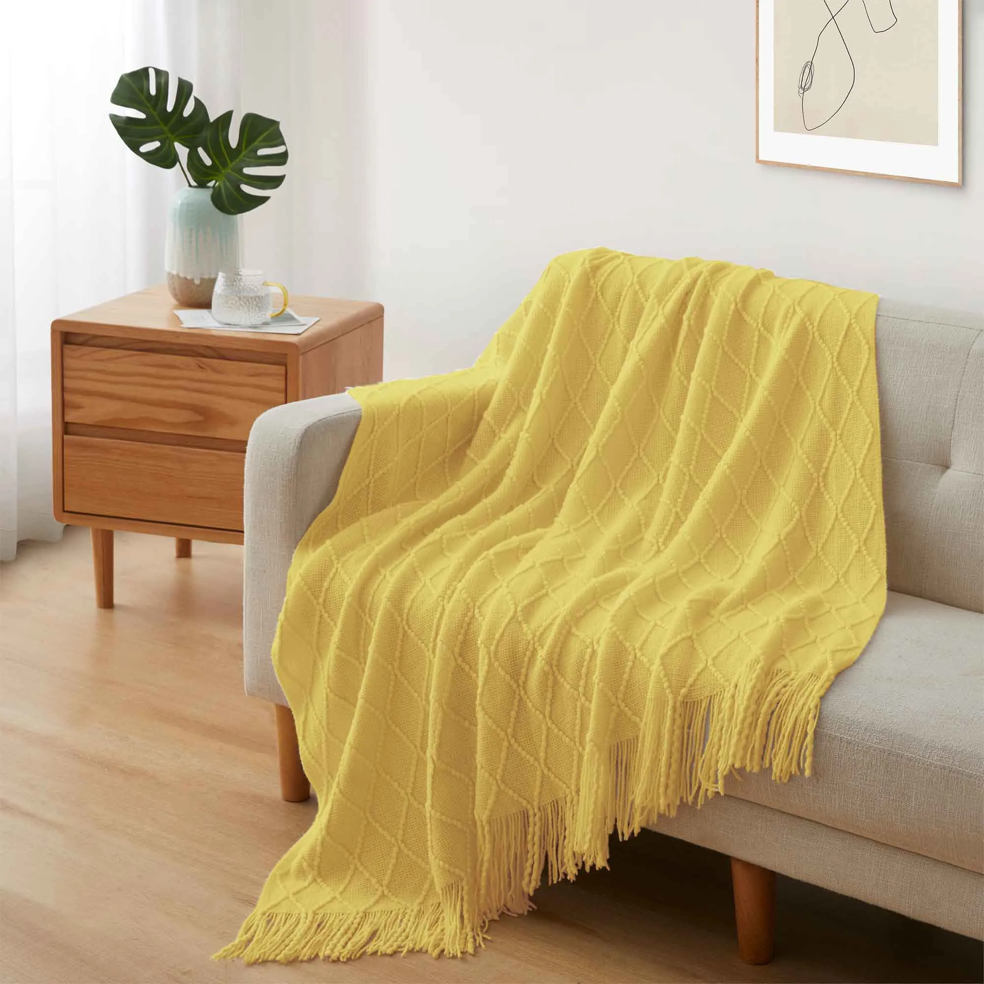 Ultra Soft Knitted Throw Blanket 50″ x 60″