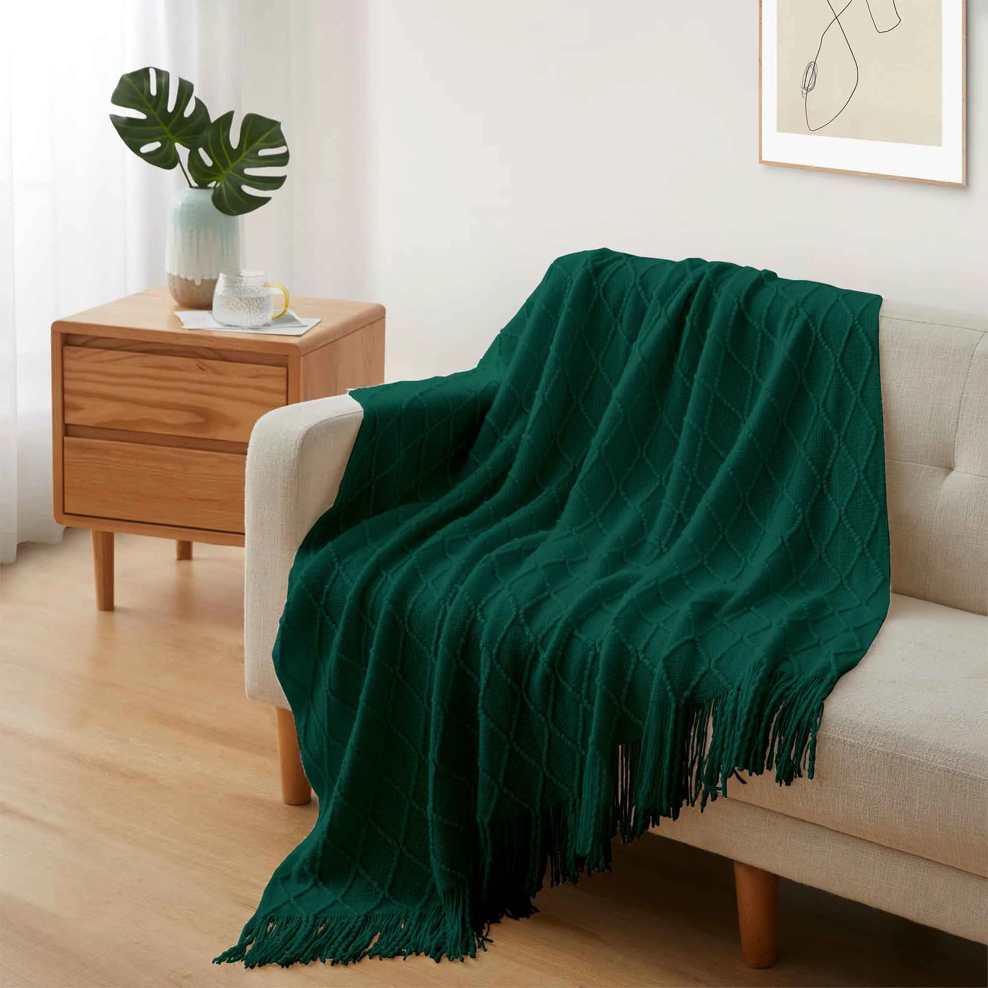 Ultra Soft Knitted Throw Blanket 50″ x 60″