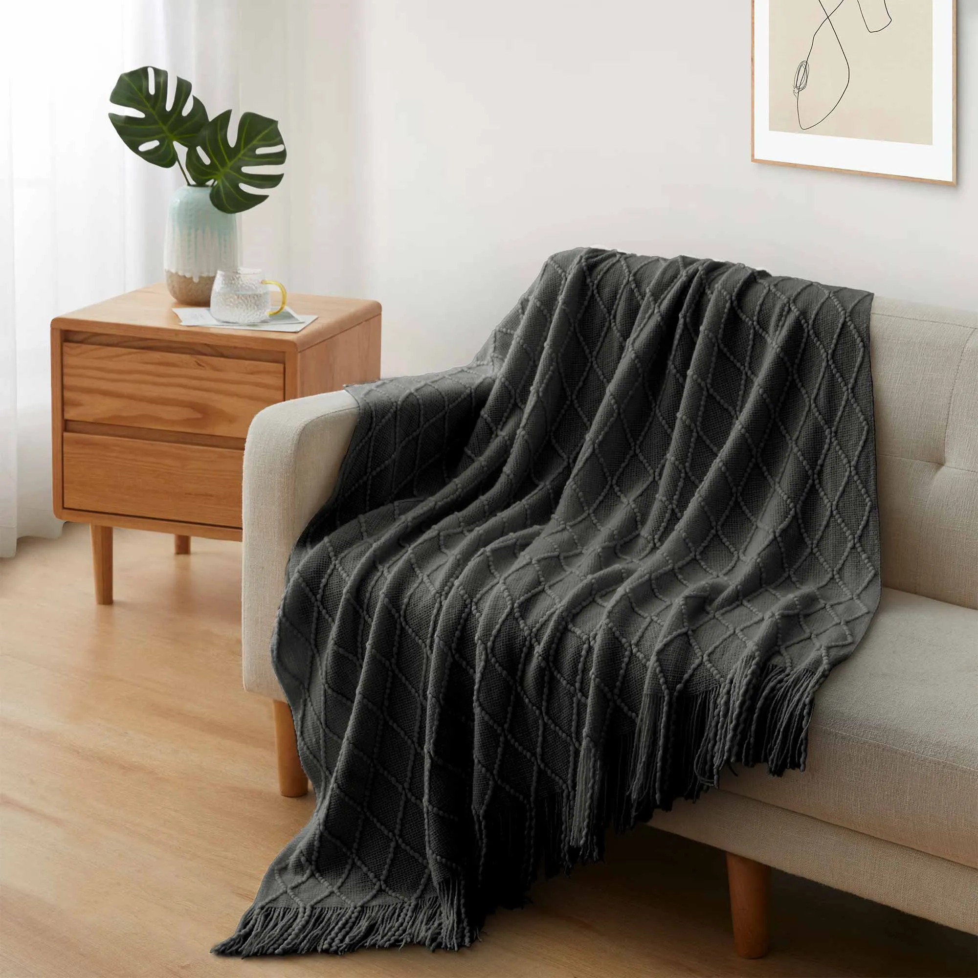 Ultra Soft Knitted Throw Blanket 50″ x 60″