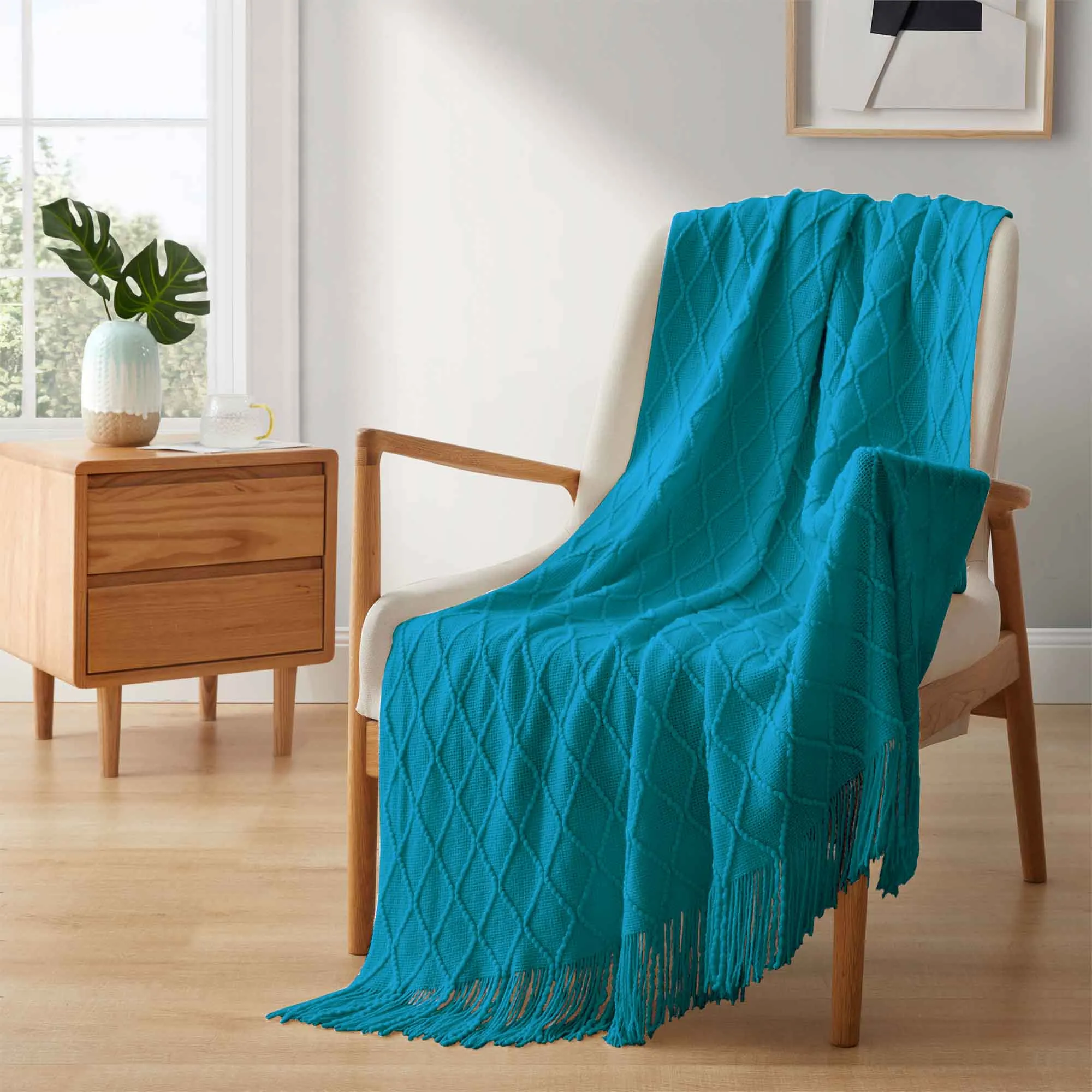 Ultra Soft Knitted Throw Blanket 50″ x 60″