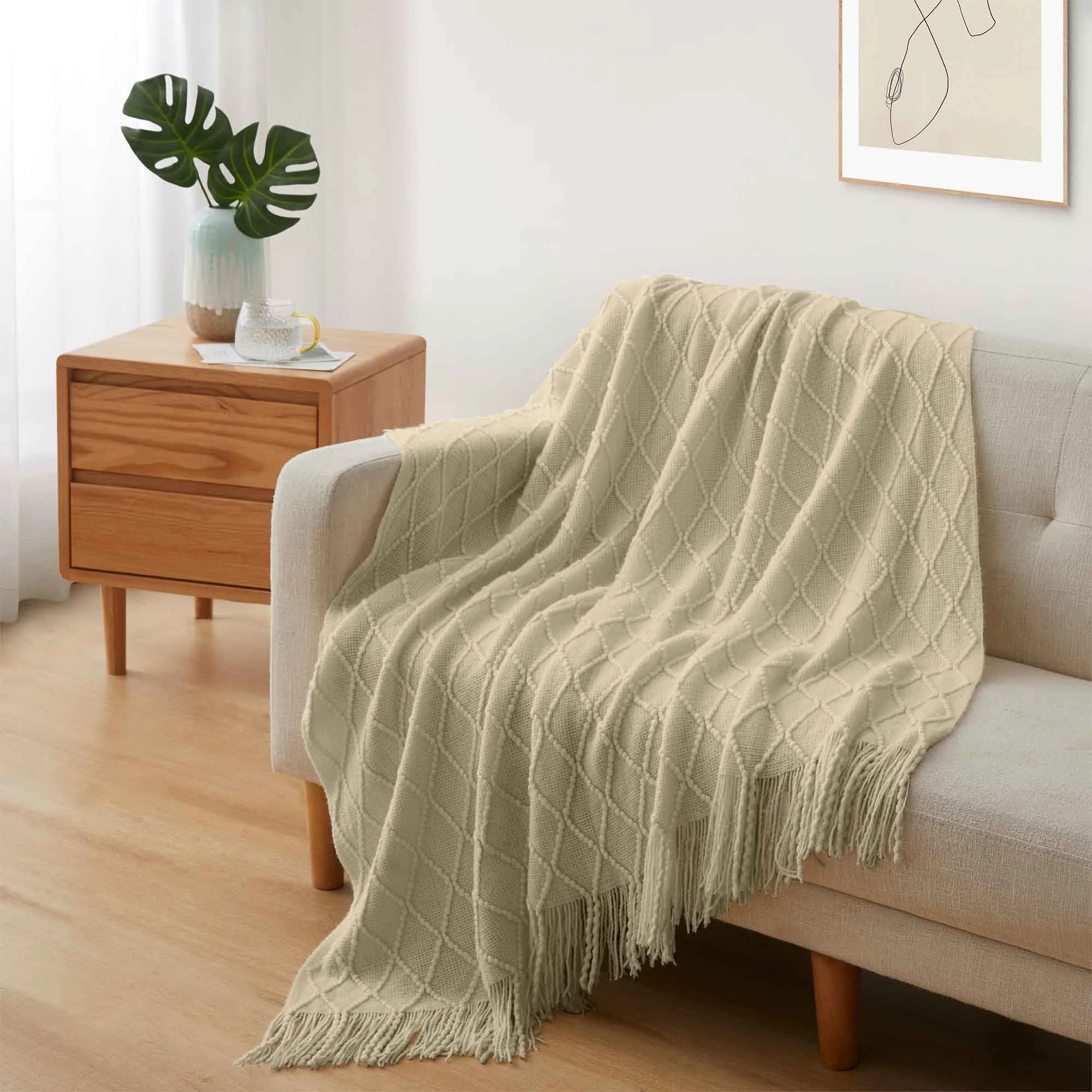 Ultra Soft Knitted Throw Blanket 50″ x 60″