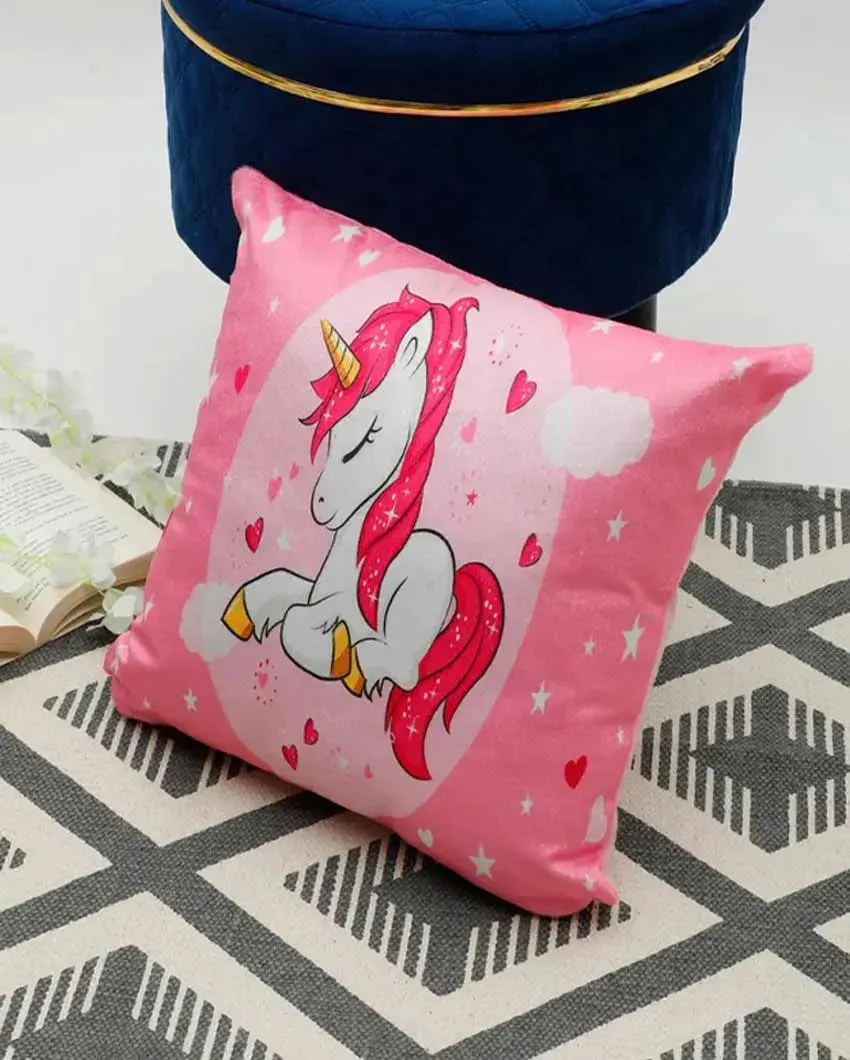 Unicorn Raising Cushion Cover | Set Of 5 | 12 x 12 Inches