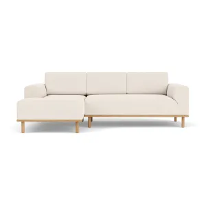 Vilmar Boucle Left Chaise Sofa (Oak, Cream)