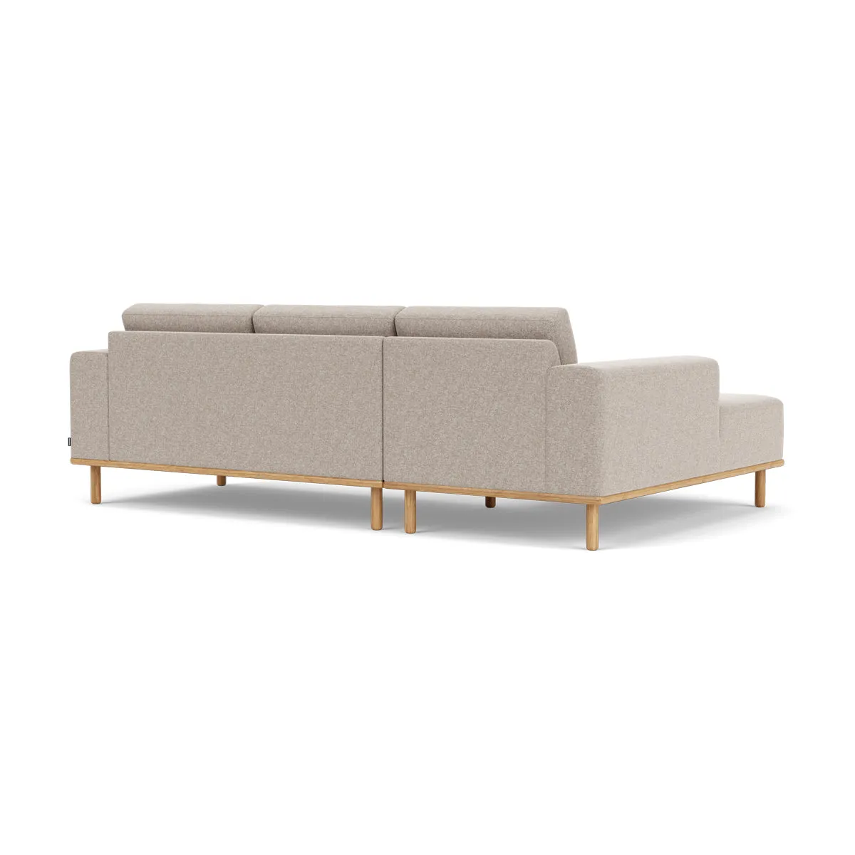 Vilmar Fabric Left Chaise Sofa (Oak, Stone)