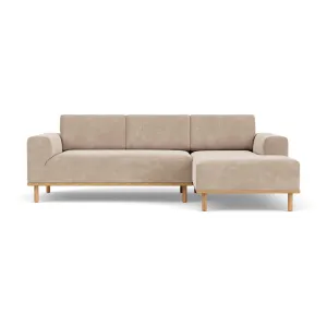 Vilmar Fabric Right Chaise Sofa (Oak, Danny Cream)