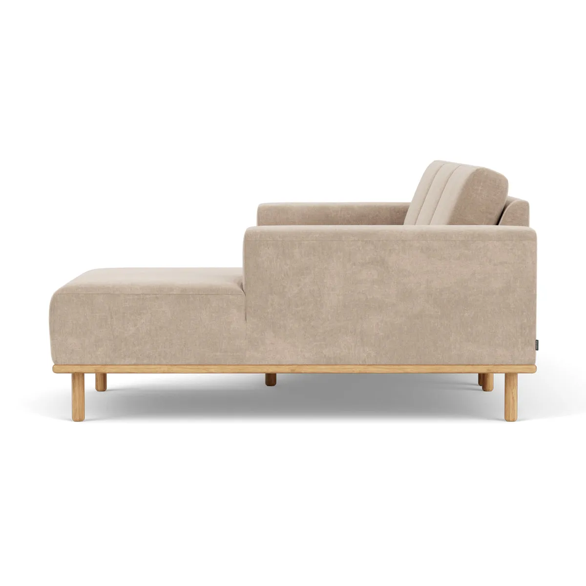 Vilmar Fabric Right Chaise Sofa (Oak, Danny Cream)