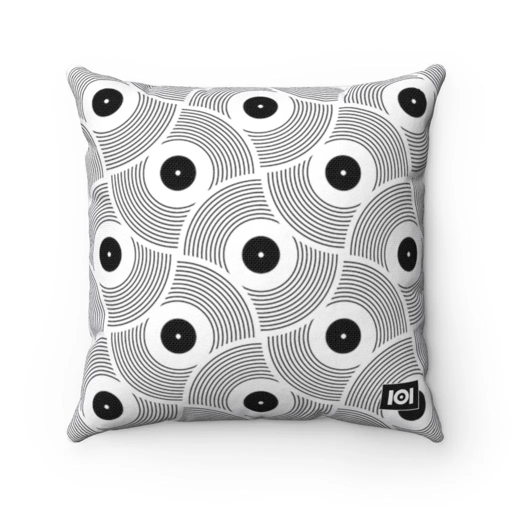 VINYL 02 PATTERN PILLOW - WHITE