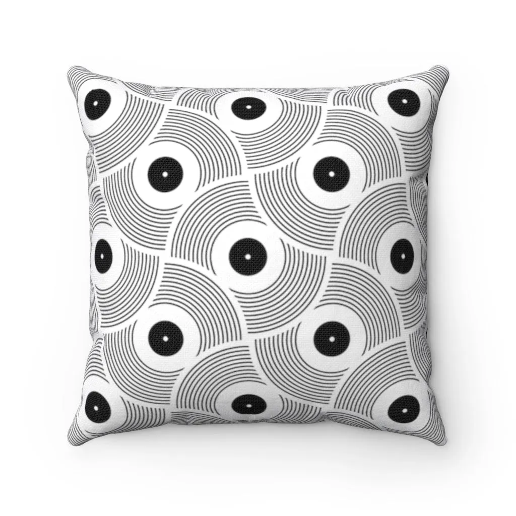 VINYL 02 PATTERN PILLOW - WHITE