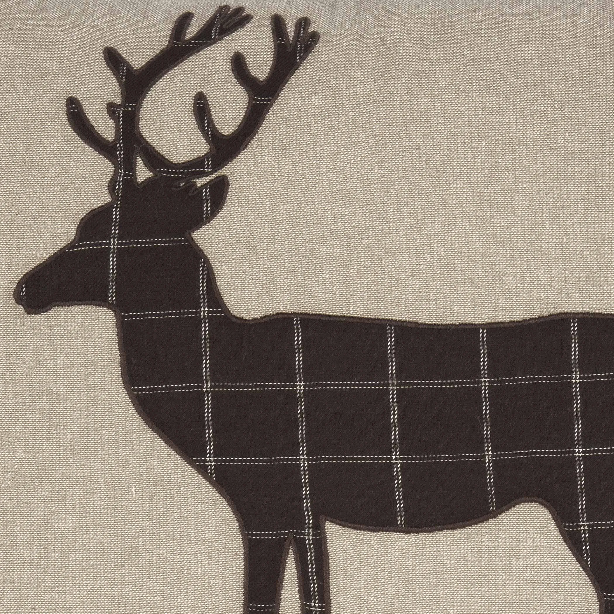 Wyatt Deer Applique Pillow 14x22